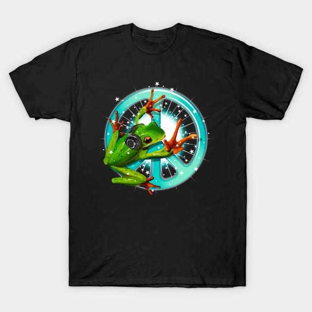 The Peaceful Peace Frog T-Shirt by Artizan